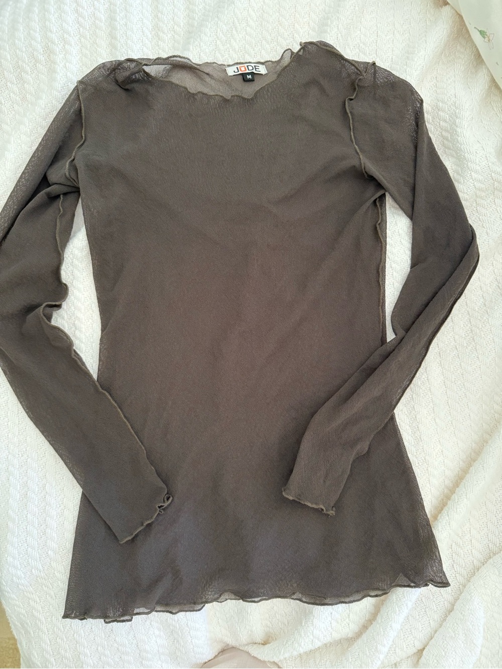 Women's Long Sleeve Lightweight Crewneck Top — olive green